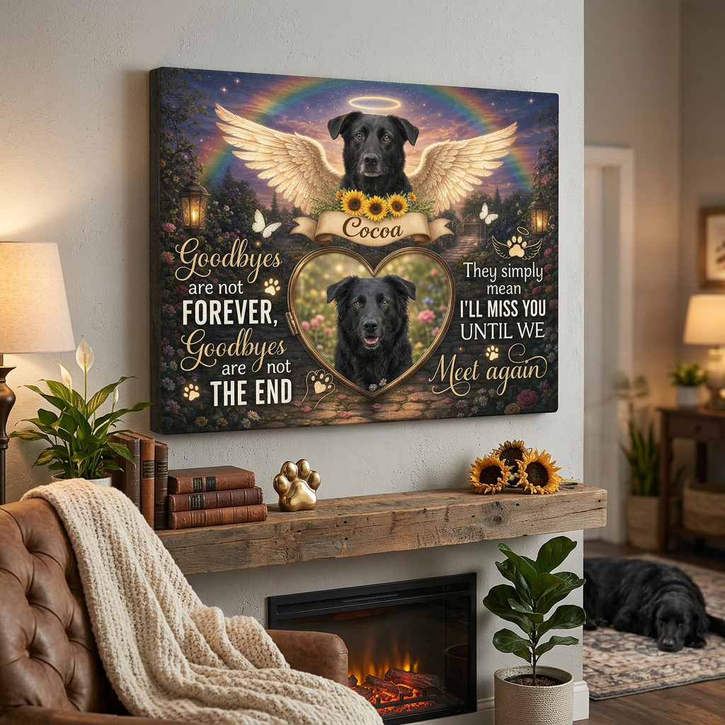 Personalized Dog Memorial Canvas Wall Art with Photo - Pet Loss Remembrance Gift - Image 2 | WCV-12X8-EHIEU_AI_0028 WCV-14X11-EHIEU_AI_0028 WCV-18X12-EHIEU_AI_0028 WCV-20X16-EHIEU_AI_0028 WCV-24X16-EHIEU_AI_0028 WCV-24X20-EHIEU_AI_0028 WCV-30X20-EHIEU_AI_0028 WCV-30X24-EHIEU_AI_0028 WCV-36X24-EHIEU_AI_0028 WCV-40X30-EHIEU_AI_0028
