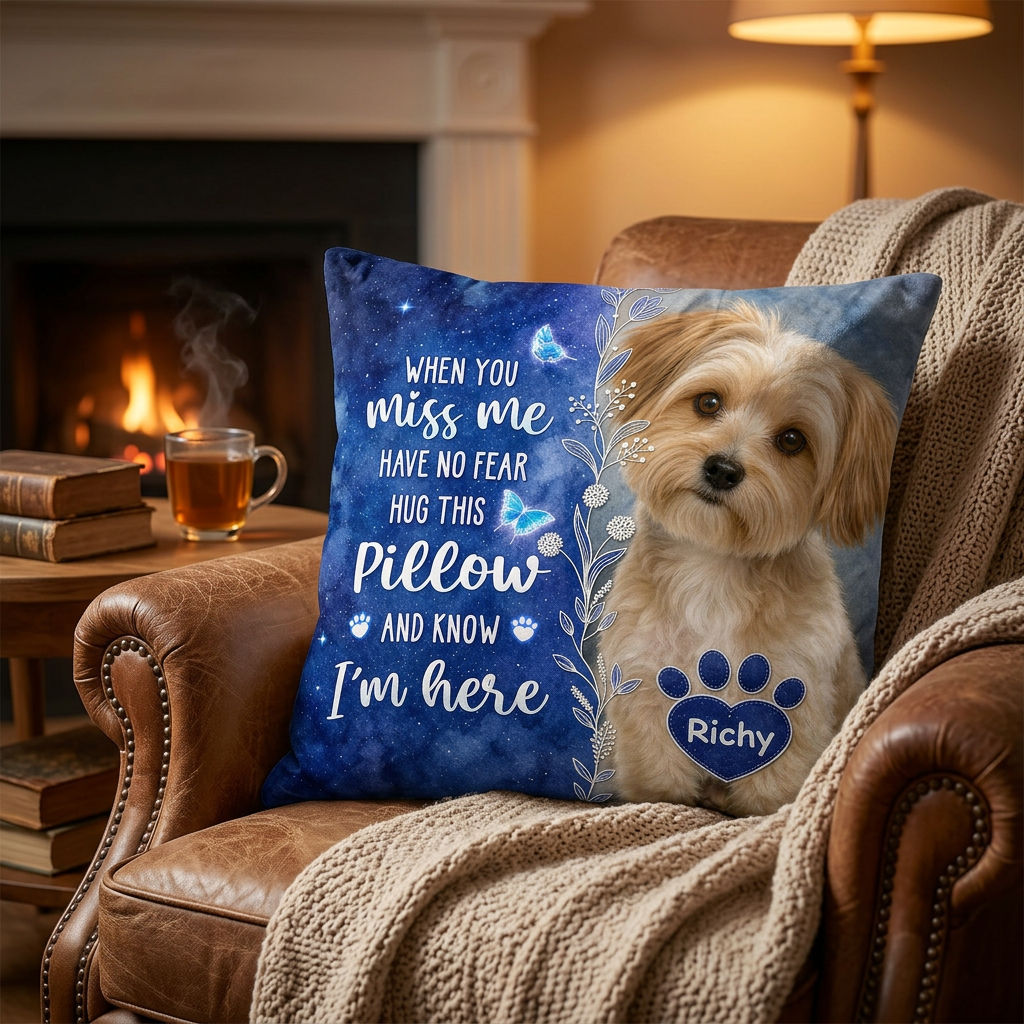 Personalized Pet Memorial Photo Pillow All Over Printed - Dog Remembrance Sympathy Gift for Pet Owners - Image 2