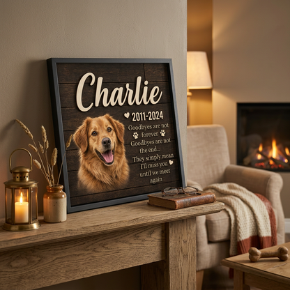Personalized Dog Memorial Wall Canvas Custom Pet Photo Loss Sympathy Gift - Image 2
