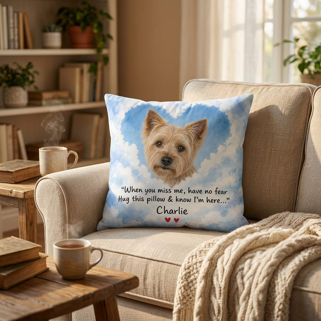 Personalized Pet Memorial Photo Pillow - Dog Remembrance Keepsake Sympathy Gift for Pet Loss - Image 2
