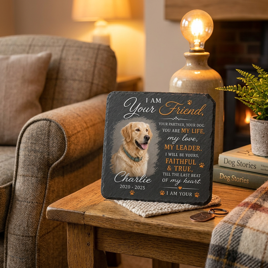 Personalized Dog Memorial Garden Stone with Photo – Pet Loss Remembrance Gift - Image 2 | VNMGSREPR1-6IN-EHIEU_AI_0420 VNMGSREPR1-8IN-EHIEU_AI_0420