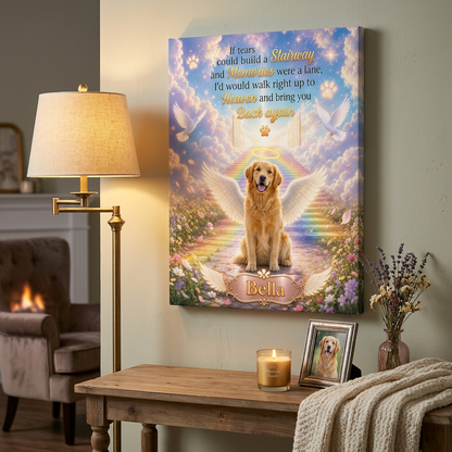 Personalized Pet Memorial Canvas Wall Art, Custom Dog Portrait Photo Print, Dog Loss Sympathy Gift - Image 2 | WCV-12X8-EHIEU_AI_0035 WCV-14X11-EHIEU_AI_0035 WCV-18X12-EHIEU_AI_0035 WCV-20X16-EHIEU_AI_0035 WCV-24X16-EHIEU_AI_0035 WCV-24X20-EHIEU_AI_0035 WCV-30X20-EHIEU_AI_0035 WCV-30X24-EHIEU_AI_0035 WCV-36X24-EHIEU_AI_0035 WCV-40X30-EHIEU_AI_0035