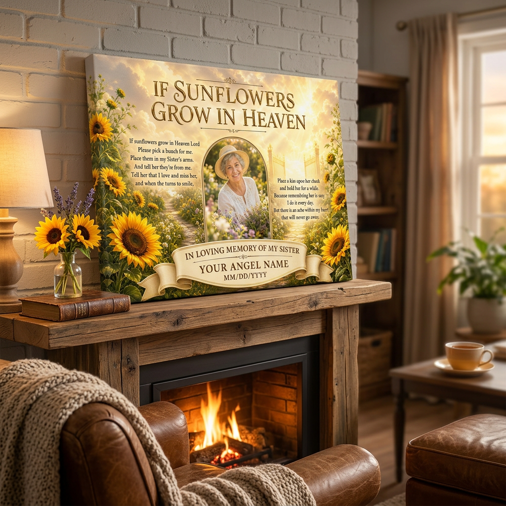 Personalized Sister Memorial Canvas with Custom Photo - In Loving Memory - Image 2