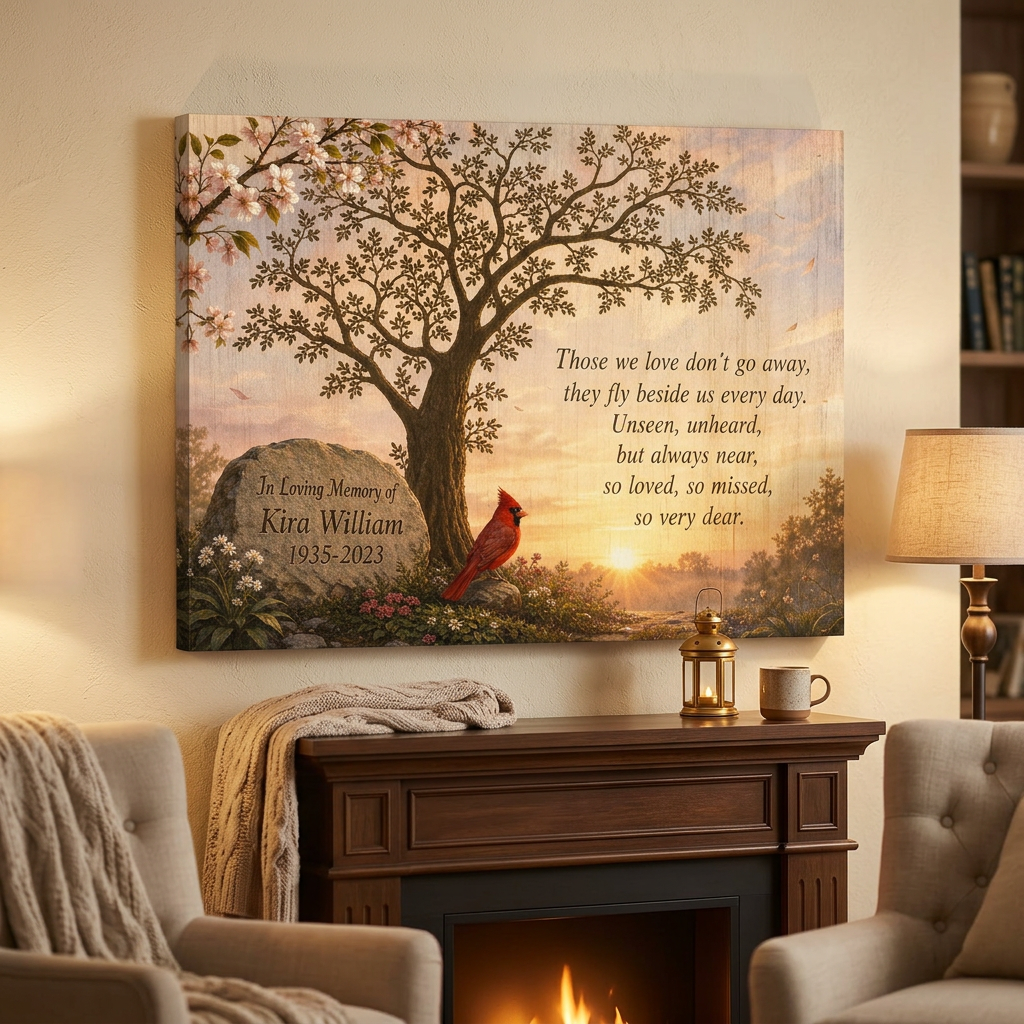 Personalized In Loving Memory Canvas Print - Those We Love Forever Gift - Image 2