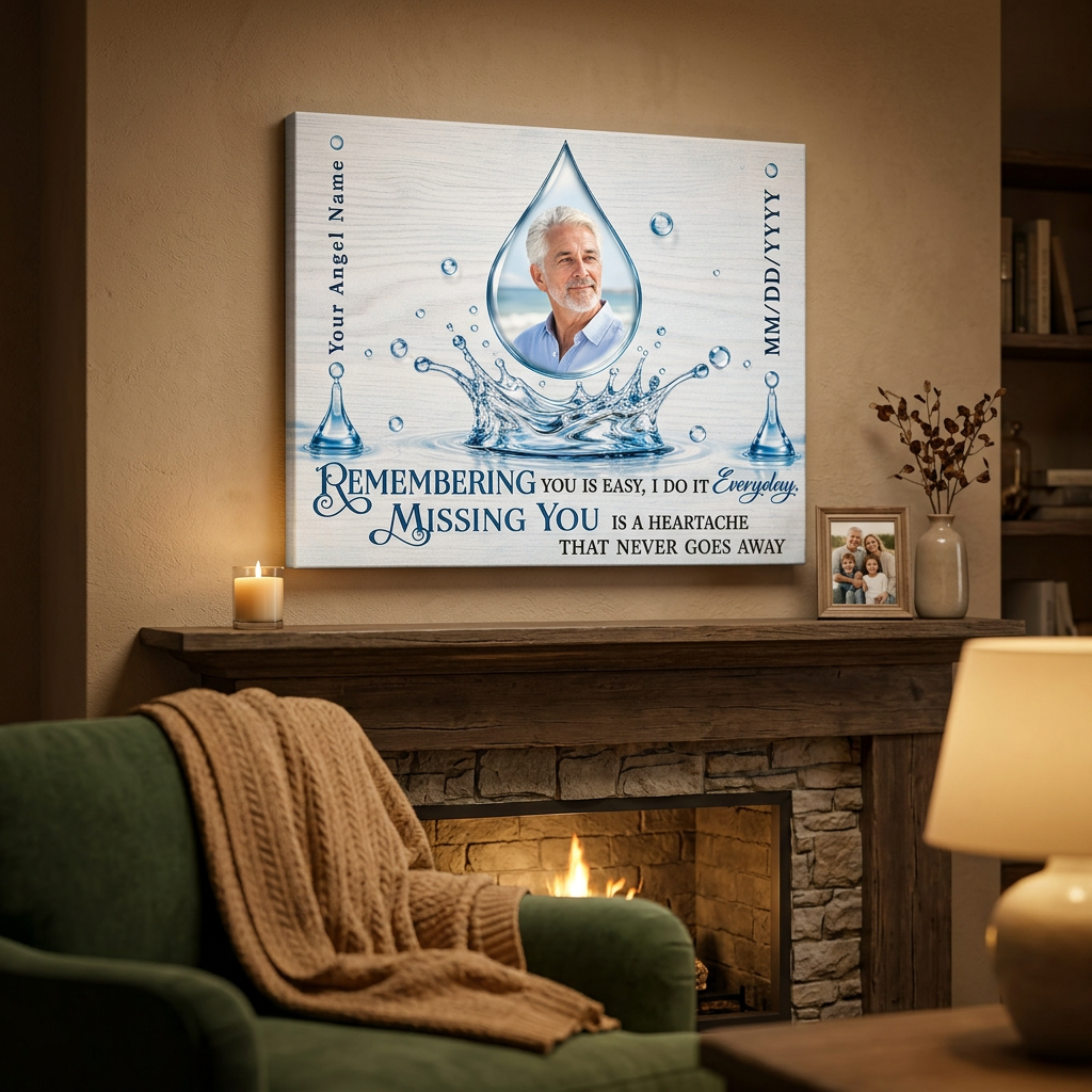 Personalized Memorial Wall Canvas for Loss of Loved One Remembrance Sympathy Gift - Image 2
