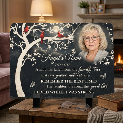 Personalized A Limb Has Fallen Memorial Garden Stone Custom Photo – Sympathy Gift - Image 2 | VNMGSREPR1-6IN-EHIEU_AI_0438 VNMGSREPR1-8IN-EHIEU_AI_0438