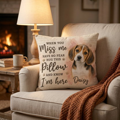 Personalized Pet Memorial Photo Pillow - Custom Dog Remembrance Sympathy Gift for Dog Owners - Image 2