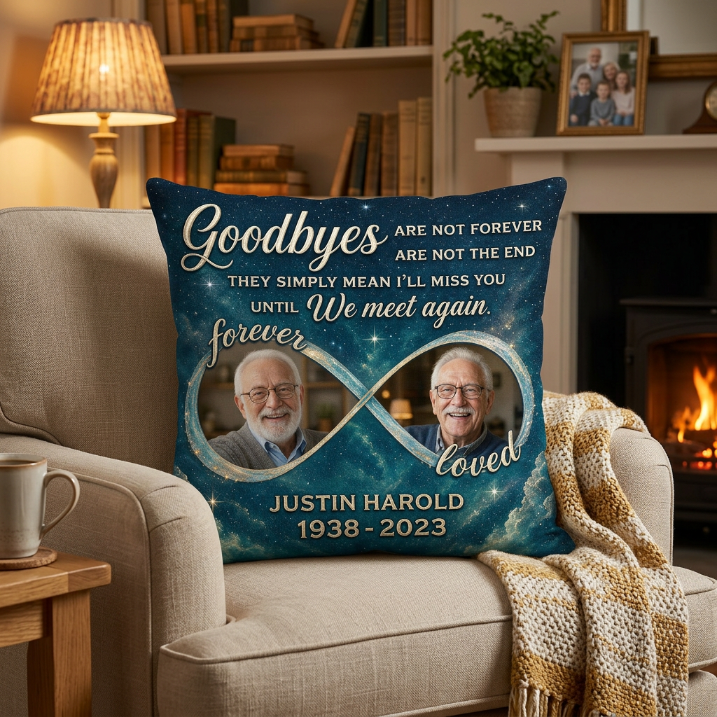 Personalized Photo Memorial Pillow When You Miss Me - Custom Sympathy Gift for Loss of a Loved One - Image 2