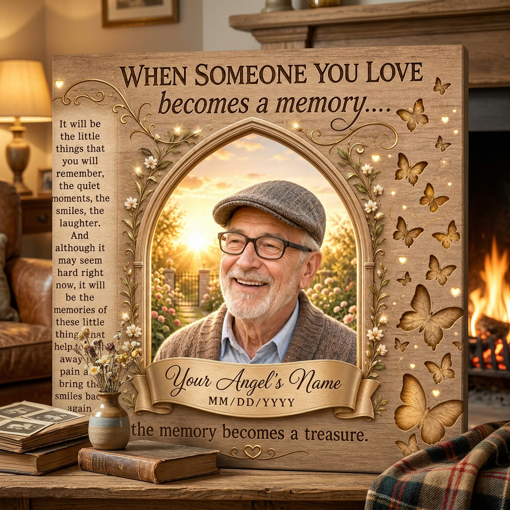 Personalized Memorial Photo Wall Canvas Sympathy Gift for Loss of Loved One - Image 2