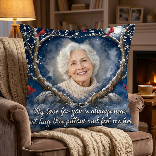 Personalized Memorial Photo Pillow All Over Printed Cardinal Sympathy Remembrance Gift - Image 2