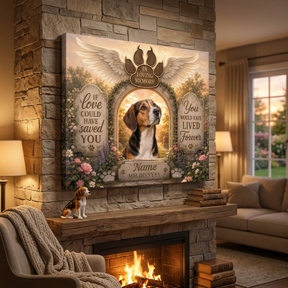Personalized Dog Memorial Canvas Wall Art – Custom Pet Photo Sympathy Gift - Image 2
