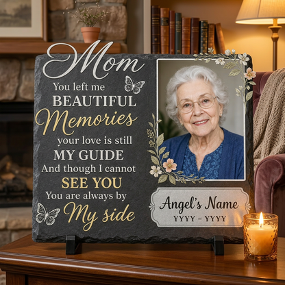 Personalized Mom Memorial Garden Stone with Photo, Sympathy Gift Loss of Mother - Image 2 | VNMGSREPR1-6IN-EHIEU_AI_0461 VNMGSREPR1-8IN-EHIEU_AI_0461