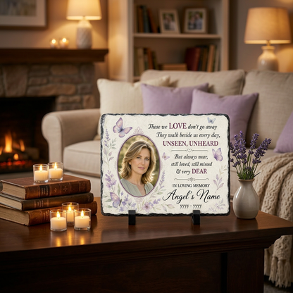 Personalized Parents Memorial Photo Slate Stone – Sympathy Gift for Loss - Image 2 | VNMGSREPR1-6IN-EHIEU_AI_0471 VNMGSREPR1-8IN-EHIEU_AI_0471