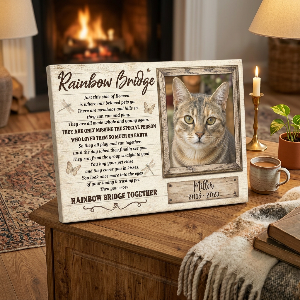 Personalized Cat Memorial Canvas Wall Art - Rainbow Bridge Pet Loss Remembrance Gift - Image 2 | WCV-12X8-EHIEU_AI_0040 WCV-14X11-EHIEU_AI_0040 WCV-18X12-EHIEU_AI_0040 WCV-20X16-EHIEU_AI_0040 WCV-24X16-EHIEU_AI_0040 WCV-24X20-EHIEU_AI_0040 WCV-30X20-EHIEU_AI_0040 WCV-30X24-EHIEU_AI_0040 WCV-36X24-EHIEU_AI_0040 WCV-40X30-EHIEU_AI_0040