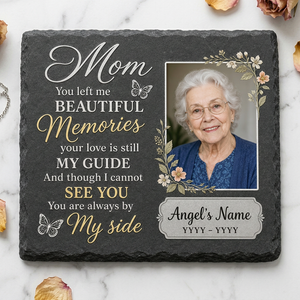 Personalized Mom Memorial Garden Stone with Photo, Sympathy Gift Loss of Mother - Image 3