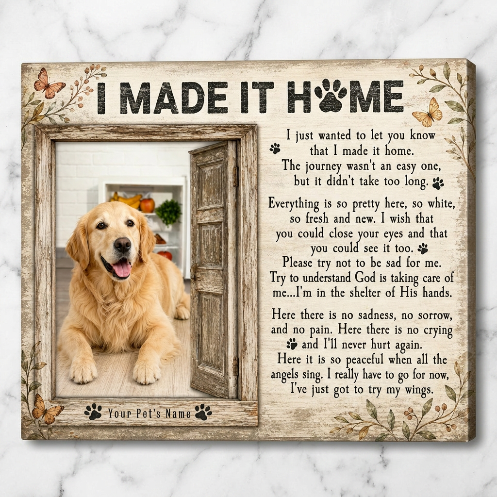 Personalized Dog Memorial Wall Canvas – Pet Loss Sympathy Gift, Rainbow Bridge - Image 3
