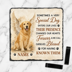 Personalized Sometimes A Very Special Dog Memorial Slate Plaque – Pet Loss Gift - Image 3
