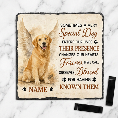 Personalized Sometimes A Very Special Dog Memorial Slate Plaque – Pet Loss Gift - Image 3 | VNMGSREPR1-6IN-EHIEU_AI_0487 VNMGSREPR1-8IN-EHIEU_AI_0487