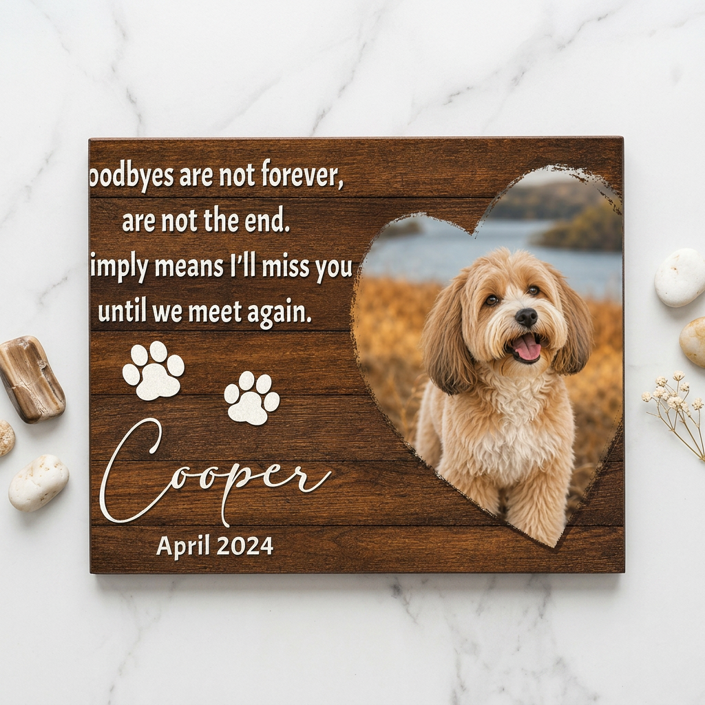Personalized Pet Memorial Canvas Wall Art with Photo, Dog Remembrance Gift - Image 3