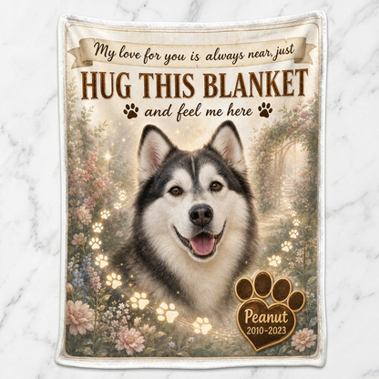 Personalized Pet Memorial Photo Fleece Blanket - Dog Cat Loss Sympathy Gift, Custom Name & Years - Image 3