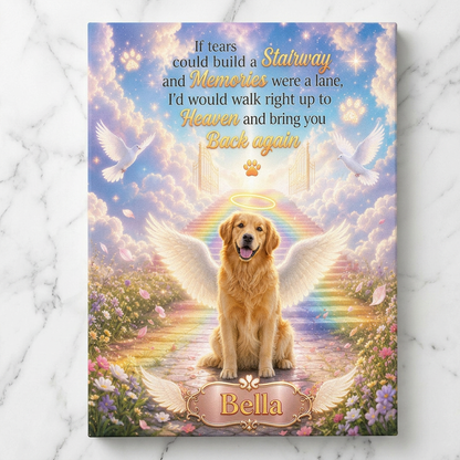 Personalized Pet Memorial Canvas Wall Art, Custom Dog Portrait Photo Print, Dog Loss Sympathy Gift - Image 3 | WCV-12X8-EHIEU_AI_0035 WCV-14X11-EHIEU_AI_0035 WCV-18X12-EHIEU_AI_0035 WCV-20X16-EHIEU_AI_0035 WCV-24X16-EHIEU_AI_0035 WCV-24X20-EHIEU_AI_0035 WCV-30X20-EHIEU_AI_0035 WCV-30X24-EHIEU_AI_0035 WCV-36X24-EHIEU_AI_0035 WCV-40X30-EHIEU_AI_0035
