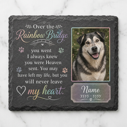 Personalized Rainbow Bridge Dog Memorial Garden Stone, Pet Loss Remembrance Gift - Image 3 | VNMGSREPR1-6IN-EHIEU_AI_0491 VNMGSREPR1-8IN-EHIEU_AI_0491