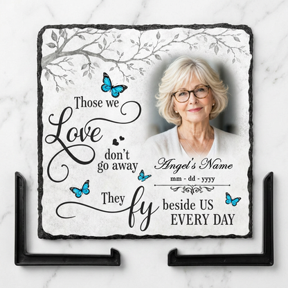 Personalized Memorial Garden Stone with Photo, Butterfly Sympathy Gift for Loved One - Image 3 | VNMGSREPR1-6IN-EHIEU_AI_0455 VNMGSREPR1-8IN-EHIEU_AI_0455
