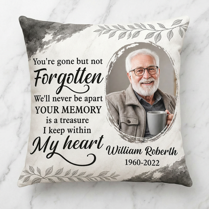 Personalized Memorial Photo Pillow With Name And Dates - Sympathy Gift For Loss Of Loved One - Image 3
