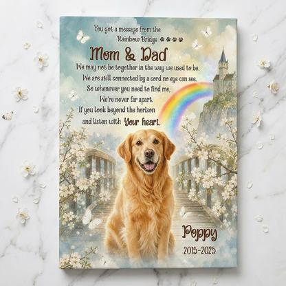 Personalized Pet Memorial Canvas Wall Art - Dog Loss Rainbow Bridge Sympathy Gift - Image 3 | WCV-12X8-EHIEU_AI_0026 WCV-14X11-EHIEU_AI_0026 WCV-18X12-EHIEU_AI_0026 WCV-20X16-EHIEU_AI_0026 WCV-24X16-EHIEU_AI_0026 WCV-24X20-EHIEU_AI_0026 WCV-30X20-EHIEU_AI_0026 WCV-30X24-EHIEU_AI_0026 WCV-36X24-EHIEU_AI_0026 WCV-40X30-EHIEU_AI_0026
