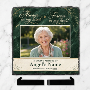 Personalized Memorial Photo Slate Stone – In Loving Memory Bereavement Gift - Image 3