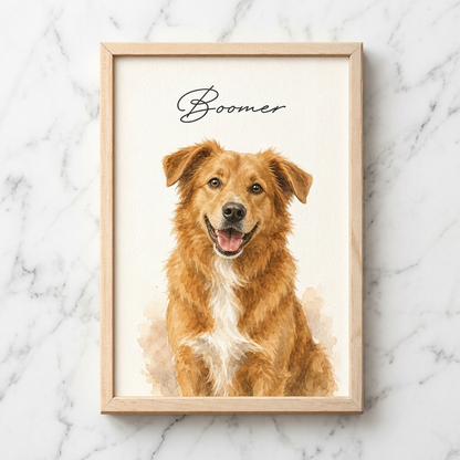 Custom Pet Memorial Portrait Wall Canvas – Personalized Dog Lover Gift - Image 3