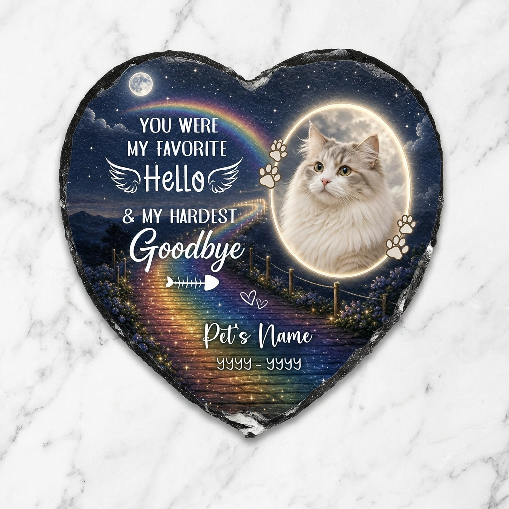 Personalized Pet Memorial Heart Slate Stone with Custom Photo – Cat Dog Loss Gift - Image 3 | VNMGSREPR1-6IN-EHIEU_AI_0435 VNMGSREPR1-8IN-EHIEU_AI_0435