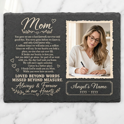 Personalized Mom Memorial Garden Stone – Rectangle Slate Gift for Loss of Mother - Image 3 | VNMGSREPR1-6IN-EHIEU_AI_0480 VNMGSREPR1-8IN-EHIEU_AI_0480