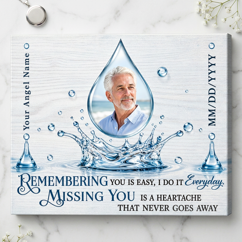 Personalized Memorial Wall Canvas for Loss of Loved One Remembrance Sympathy Gift - Image 3
