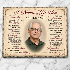 Personalized Memorial Photo Slate – I Never Left You Stone Gift for Loss of Loved One - Image 3