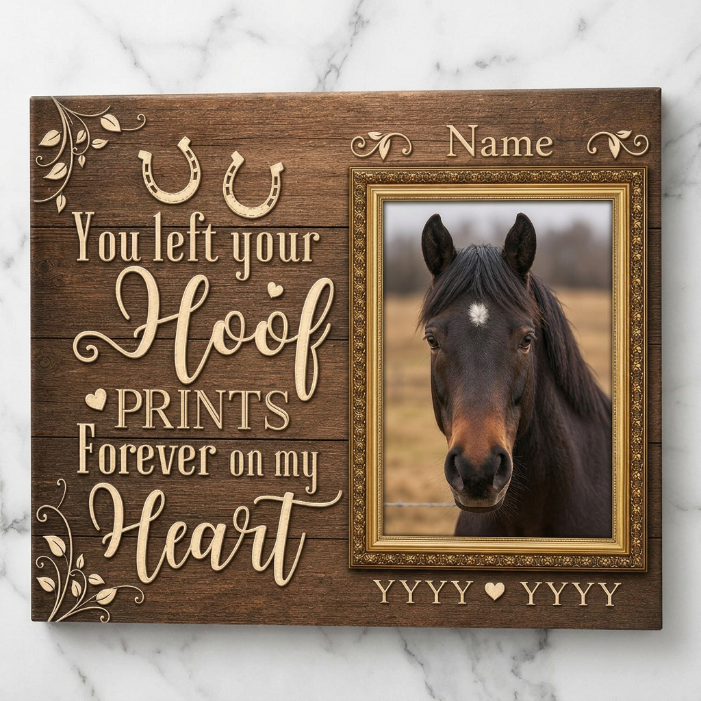 Personalized Horse Memorial Wall Canvas In Loving Memory Sympathy Gift - Image 3