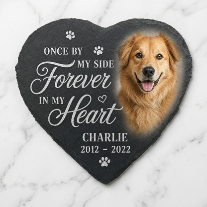 Personalized Heart Shaped Dog Memorial Stone with Photo – Pet Loss Gift - Image 3 | VNMGSREPR1-6IN-EHIEU_AI_0409 VNMGSREPR1-8IN-EHIEU_AI_0409