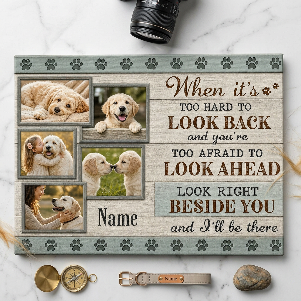 Personalized Pet Memorial Photo Collage Wall Canvas Dog Lover Loss Gift - Image 3