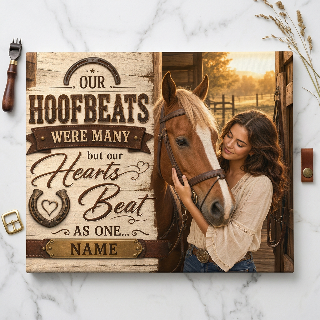 Personalized Horse Memorial Canvas - Sympathy Gift for Loss of Horse - Image 3