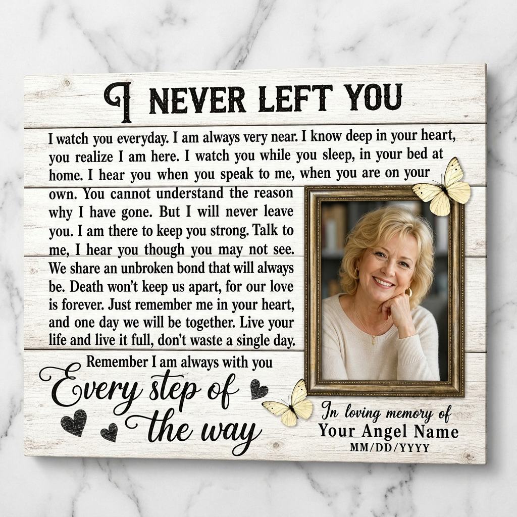 Personalized Memorial Wall Canvas with Photo, Sympathy Remembrance Gift for Loss of a Loved One - Image 3