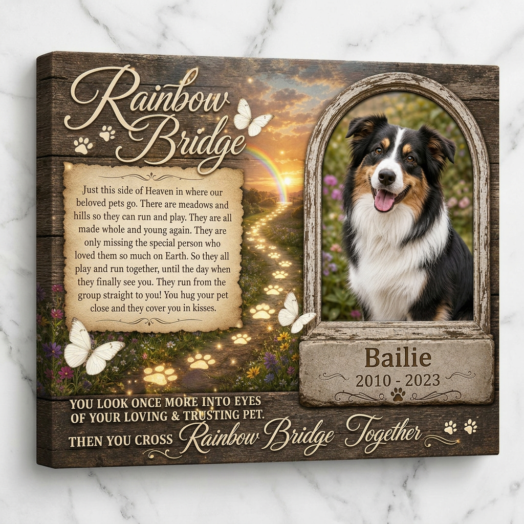 Personalized Pet Memorial Canvas, Rainbow Bridge Dog Loss Gift, Custom Photo Sympathy Wall Art - Image 3 | WCV-12X8-EHIEU_AI_0030 WCV-14X11-EHIEU_AI_0030 WCV-18X12-EHIEU_AI_0030 WCV-20X16-EHIEU_AI_0030 WCV-24X16-EHIEU_AI_0030 WCV-24X20-EHIEU_AI_0030 WCV-30X20-EHIEU_AI_0030 WCV-30X24-EHIEU_AI_0030 WCV-36X24-EHIEU_AI_0030 WCV-40X30-EHIEU_AI_0030