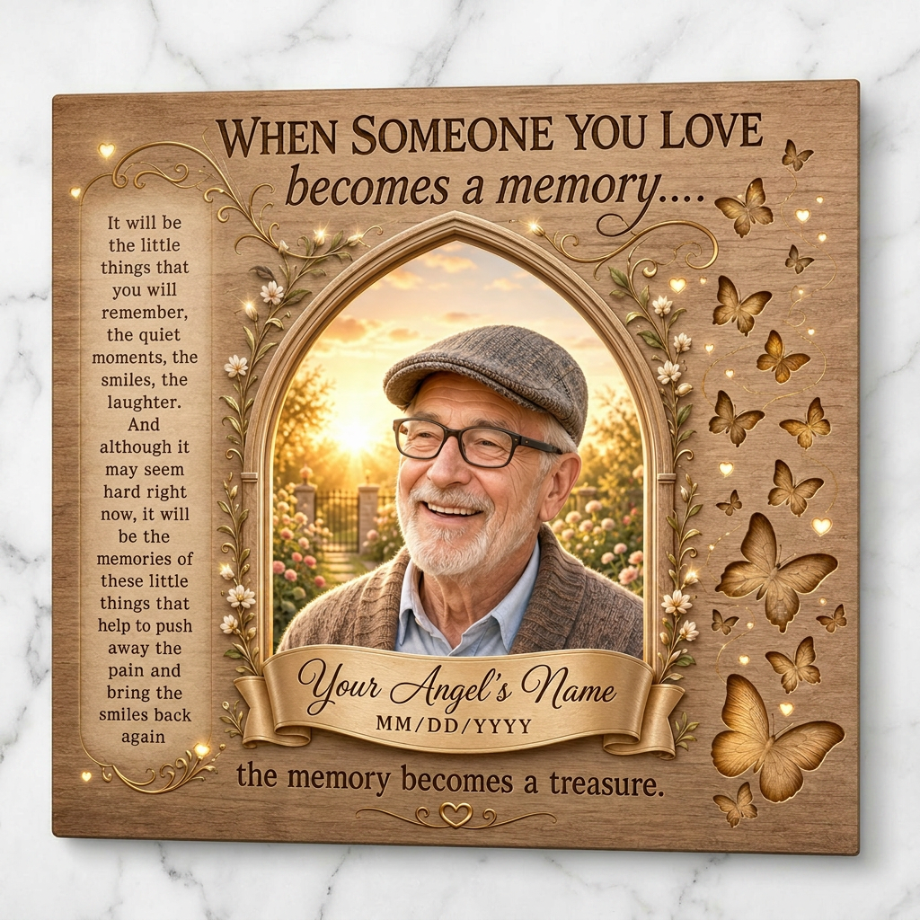 Personalized Memorial Photo Wall Canvas Sympathy Gift for Loss of Loved One - Image 3