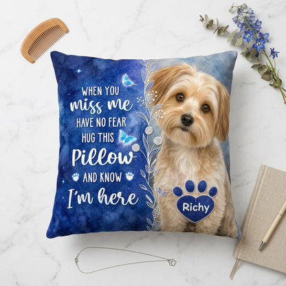 Personalized Pet Memorial Photo Pillow All Over Printed - Dog Remembrance Sympathy Gift for Pet Owners - Image 3