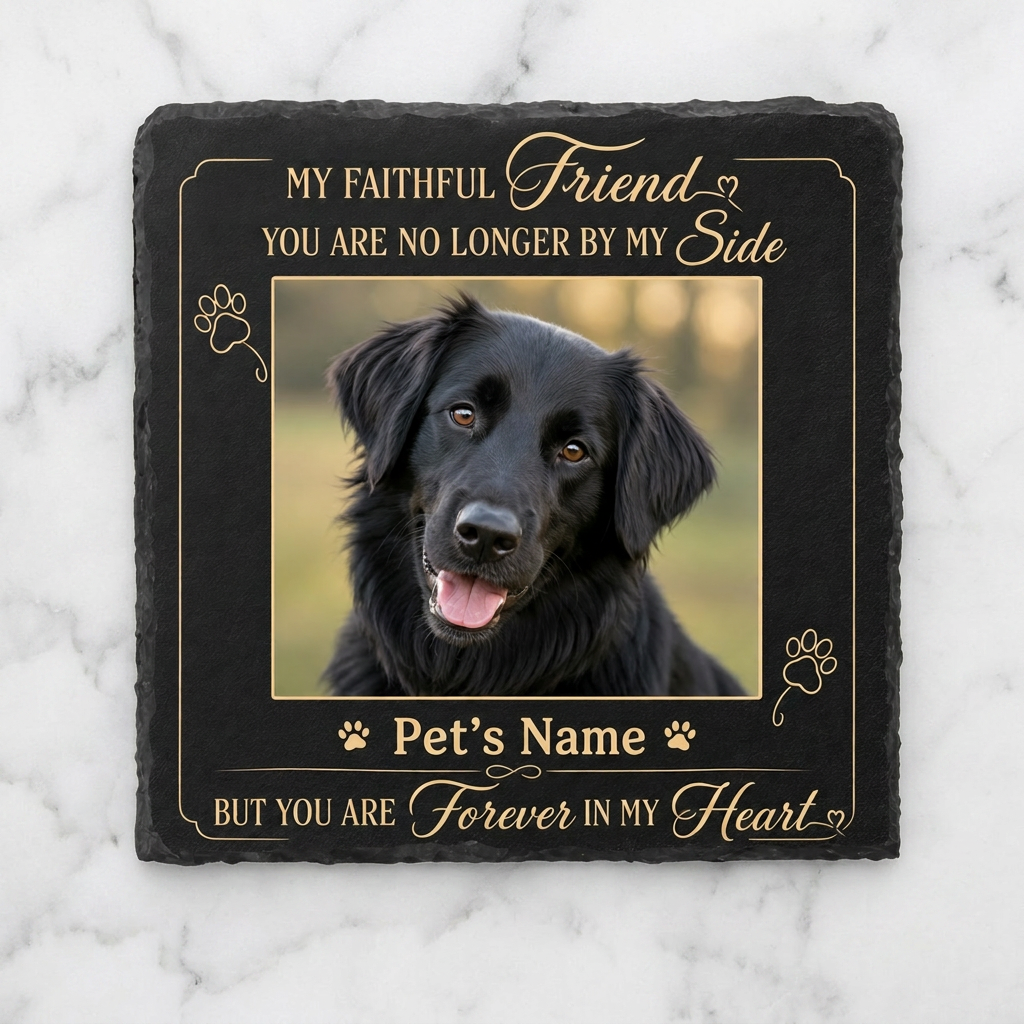Personalized Dog Memorial Garden Stone with Photo – Pet Loss Sympathy Gift - Image 3 | VNMGSREPR1-6IN-EHIEU_AI_0484 VNMGSREPR1-8IN-EHIEU_AI_0484