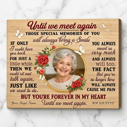 Personalized Photo Memorial Wall Canvas for Loss of Mom Grandma Sympathy Remembrance Gift - Image 3