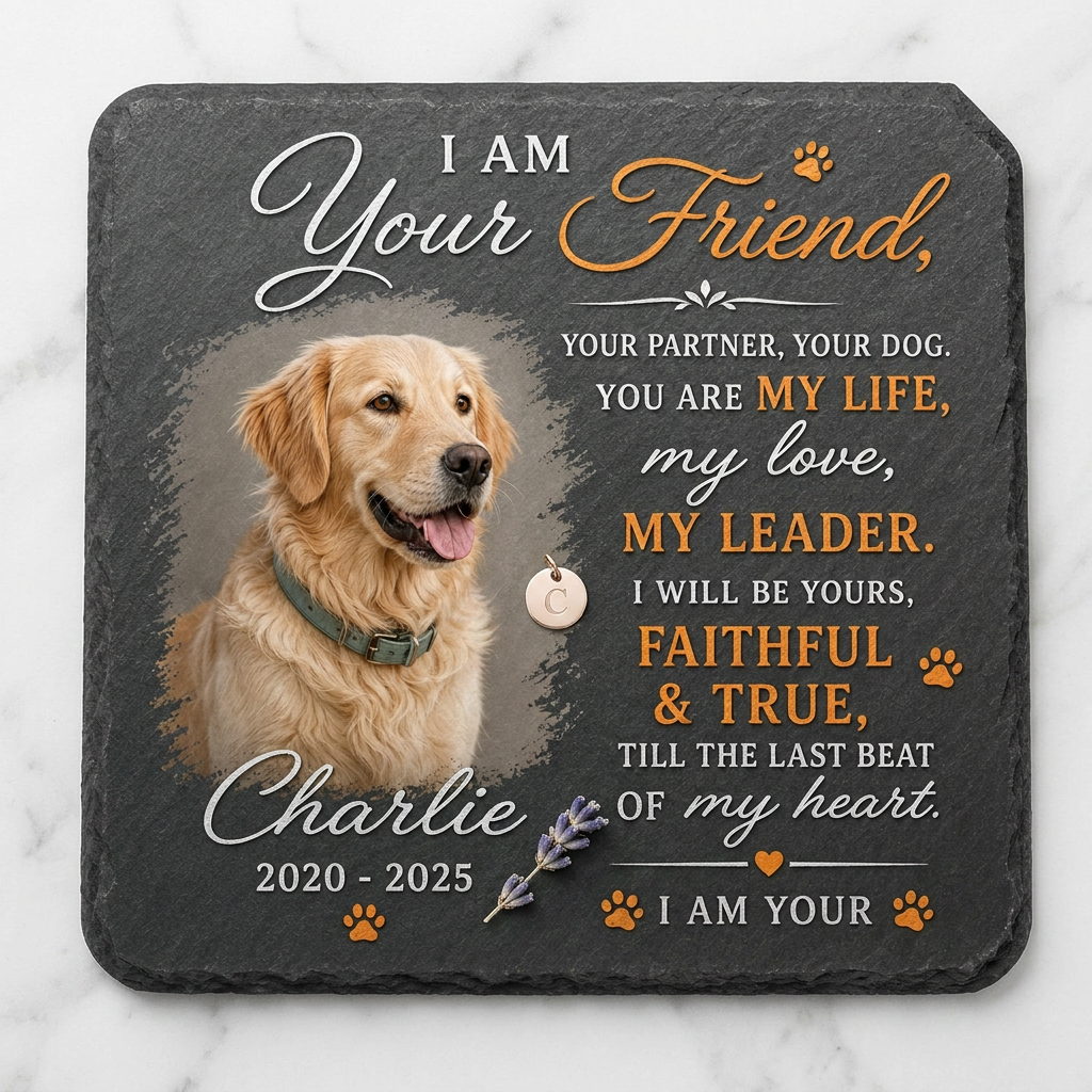 Personalized Dog Memorial Garden Stone with Photo – Pet Loss Remembrance Gift - Image 3 | VNMGSREPR1-6IN-EHIEU_AI_0420 VNMGSREPR1-8IN-EHIEU_AI_0420