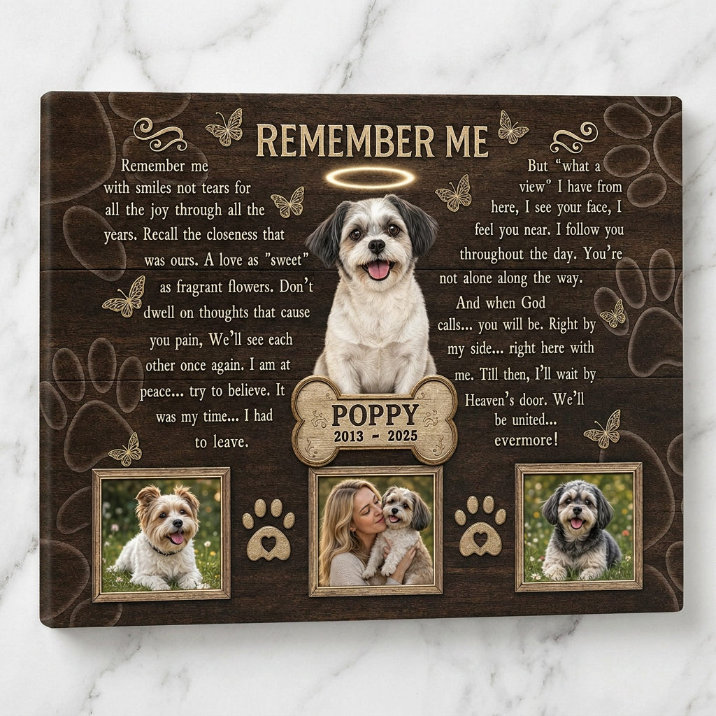 Personalized Pet Memorial Wall Canvas - Custom Dog Photo Remembrance Gift for Pet Loss - Image 3 | WCV-12X8-EHIEU_AI_0029 WCV-14X11-EHIEU_AI_0029 WCV-18X12-EHIEU_AI_0029 WCV-20X16-EHIEU_AI_0029 WCV-24X16-EHIEU_AI_0029 WCV-24X20-EHIEU_AI_0029 WCV-30X20-EHIEU_AI_0029 WCV-30X24-EHIEU_AI_0029 WCV-36X24-EHIEU_AI_0029 WCV-40X30-EHIEU_AI_0029
