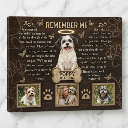 Personalized Pet Memorial Wall Canvas - Custom Dog Photo Remembrance Gift for Pet Loss - Image 3 | WCV-12X8-EHIEU_AI_0029 WCV-14X11-EHIEU_AI_0029 WCV-18X12-EHIEU_AI_0029 WCV-20X16-EHIEU_AI_0029 WCV-24X16-EHIEU_AI_0029 WCV-24X20-EHIEU_AI_0029 WCV-30X20-EHIEU_AI_0029 WCV-30X24-EHIEU_AI_0029 WCV-36X24-EHIEU_AI_0029 WCV-40X30-EHIEU_AI_0029