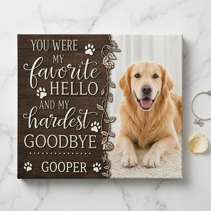 Personalized Dog Memorial Wall Canvas, Pet Loss Sympathy Gift for Dog Owners - Image 3