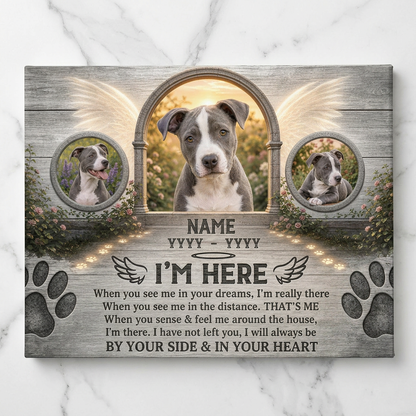 Personalized Dog Memorial Photo Wall Canvas, Pet Loss Sympathy Gift for Dog Owners - Image 3